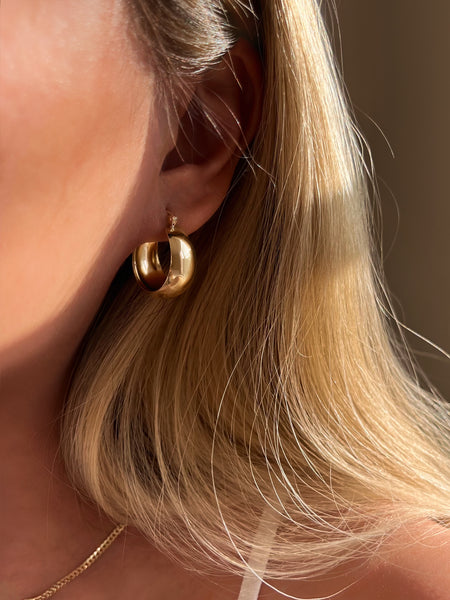 Women's Iconic Dome Hoop Earrings