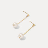 Pearl And Chain Drop Earrings