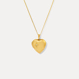 Heart Of Gold Locket Necklace