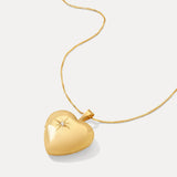 Heart Of Gold Locket Necklace