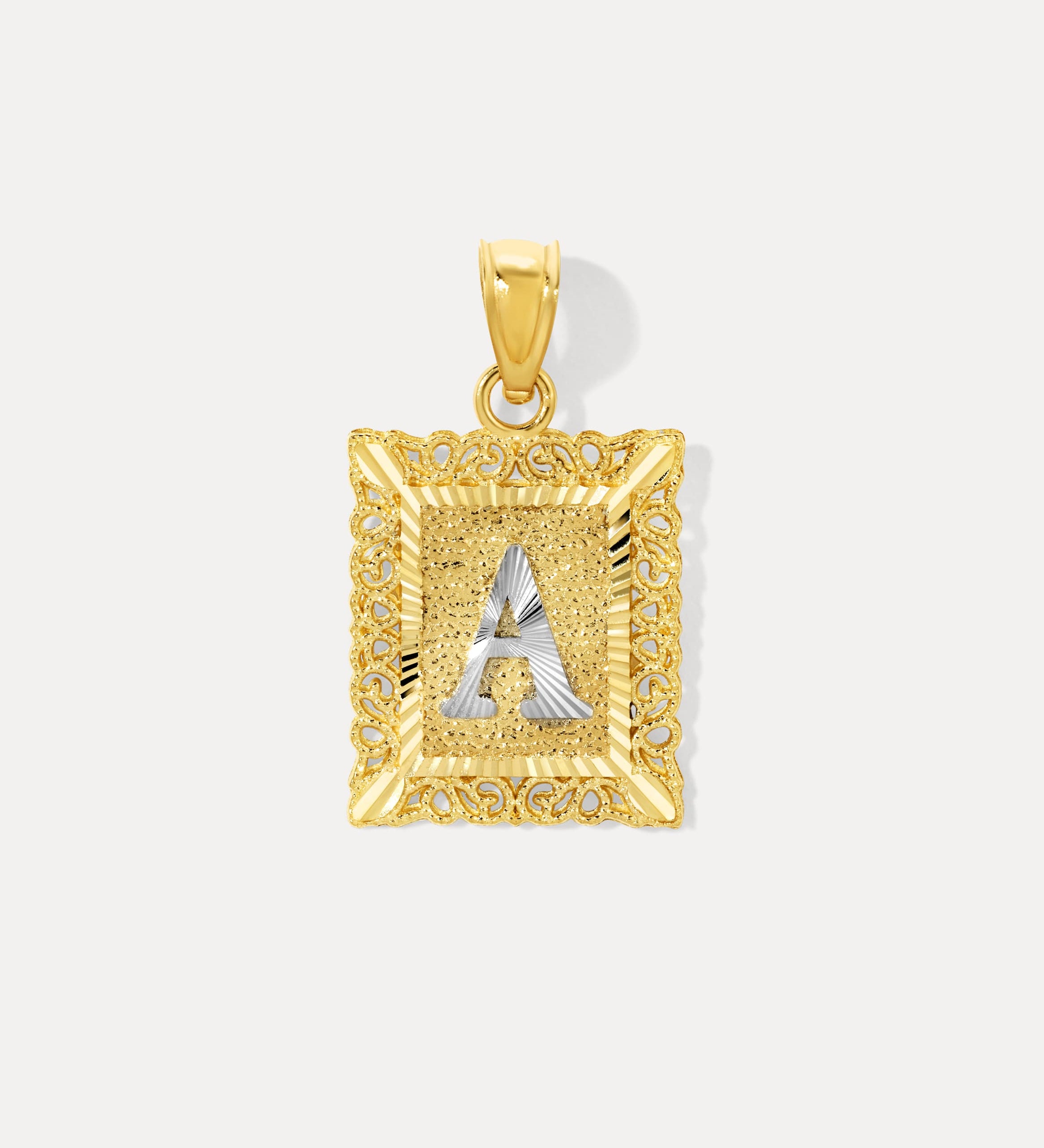 Framed Initial Pendant