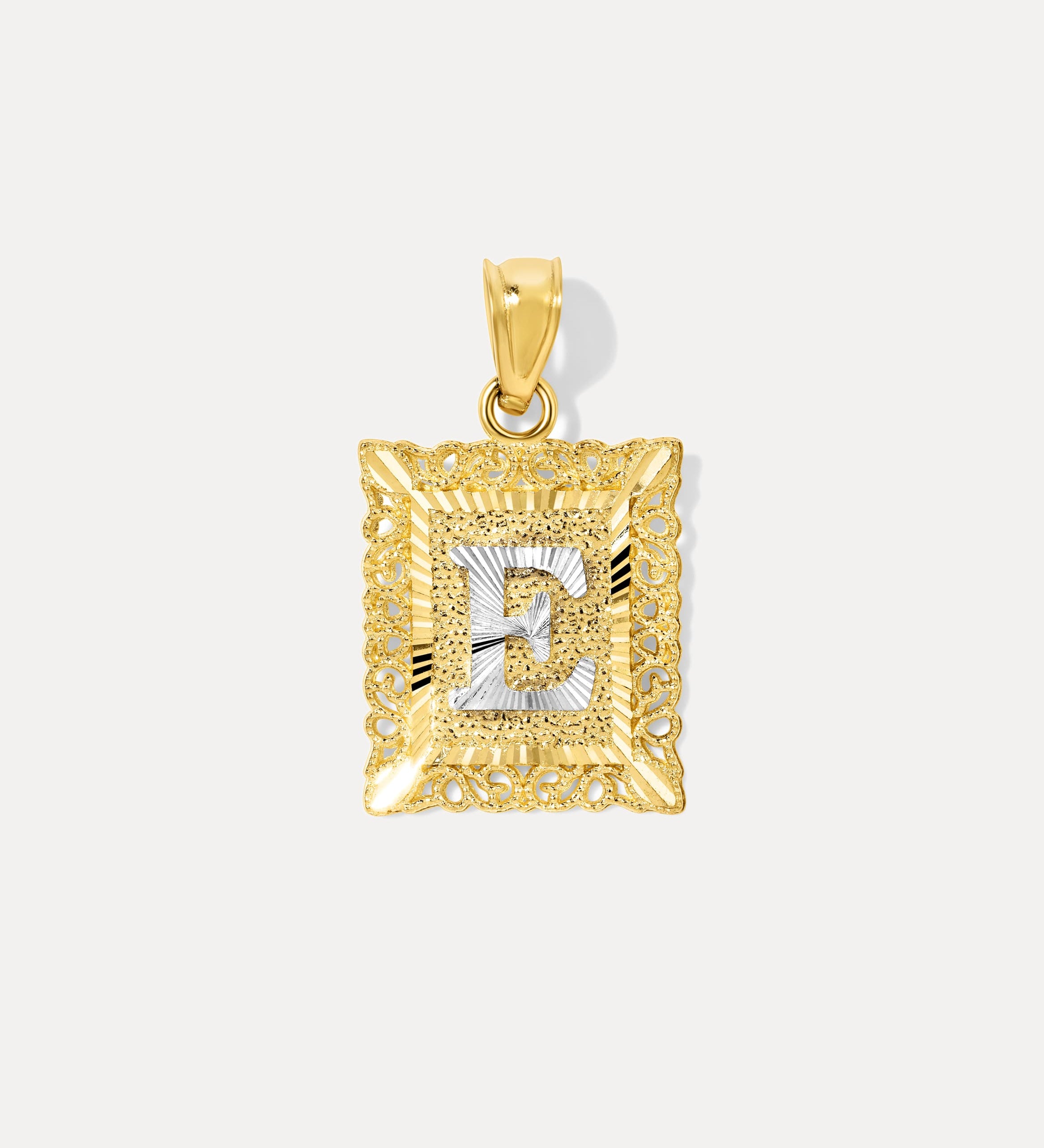 Framed Initial Pendant