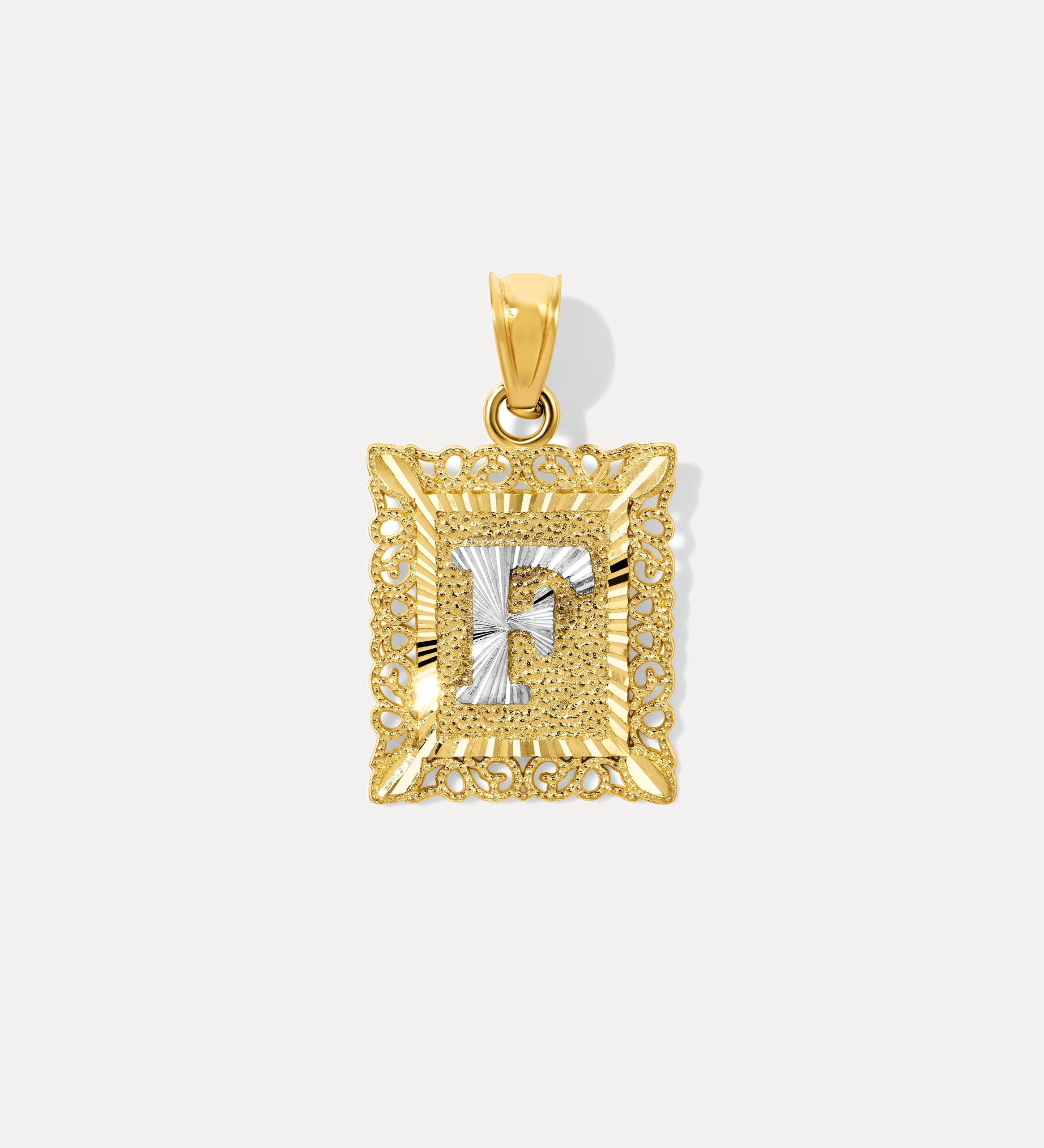 Framed Initial Pendant