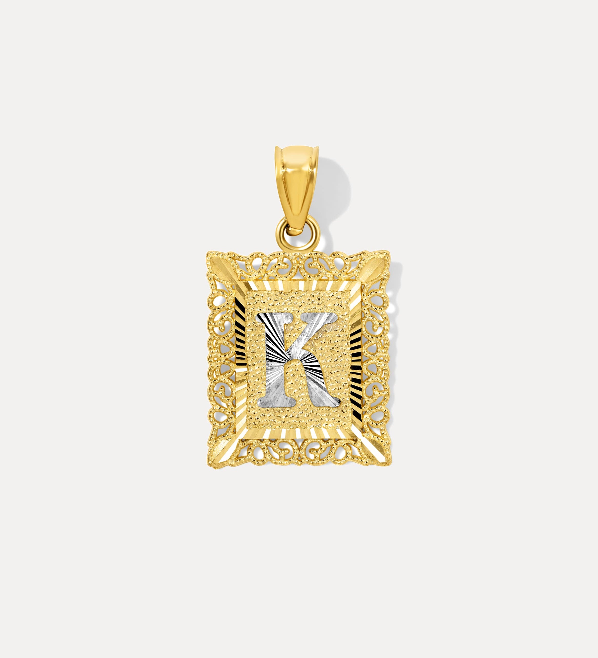 Framed Initial Pendant