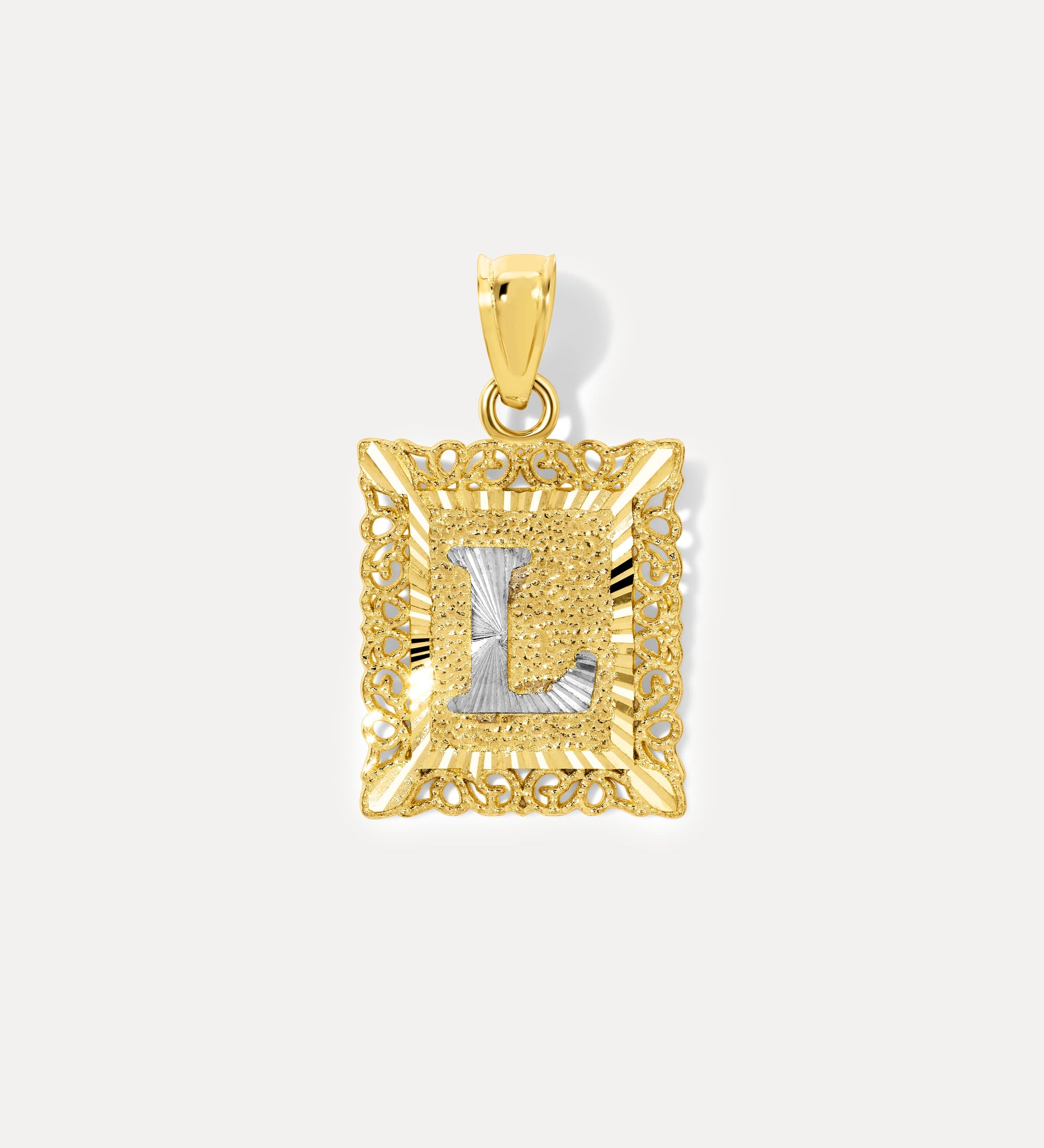 Framed Initial Pendant