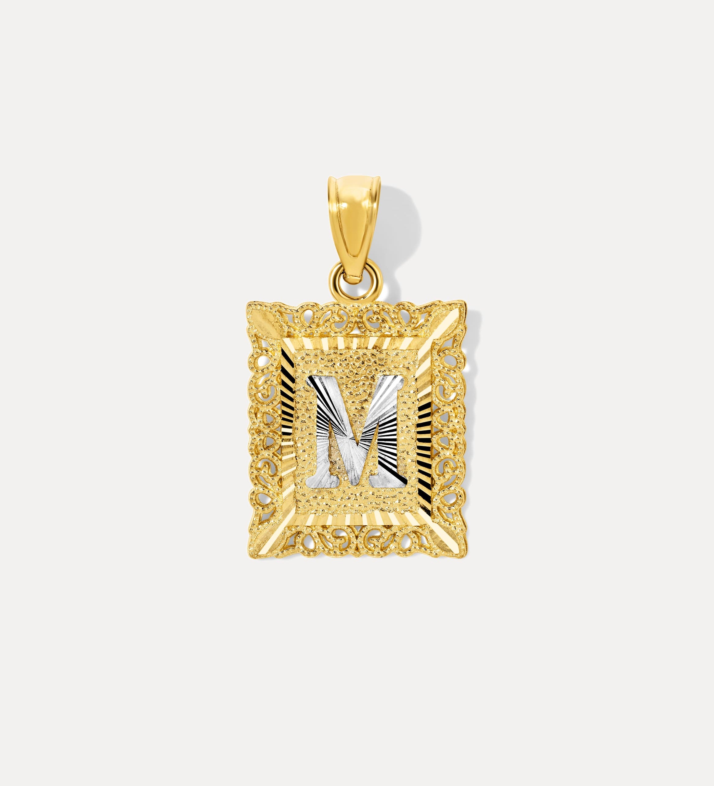 Framed Initial Pendant