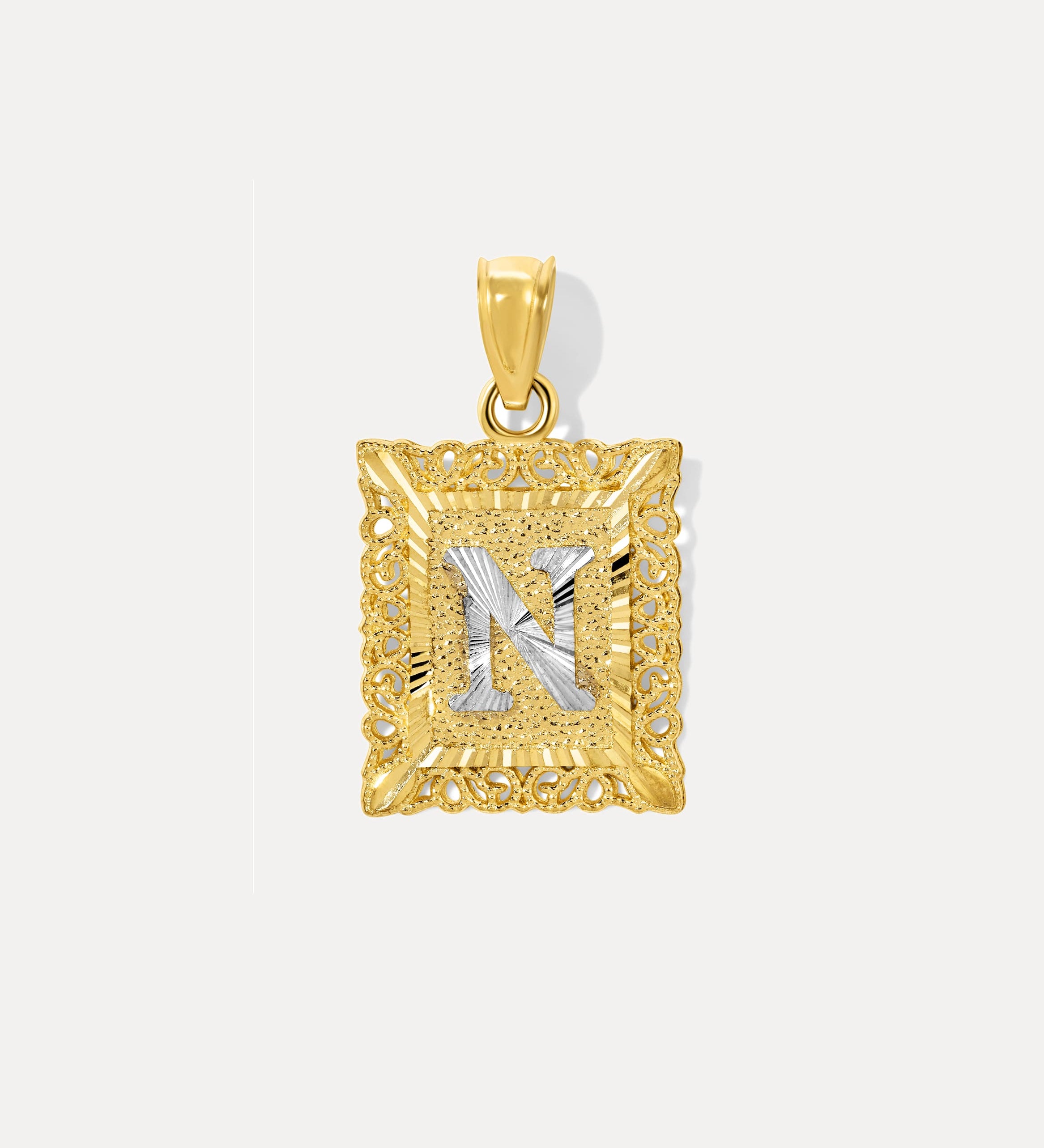 Framed Initial Pendant