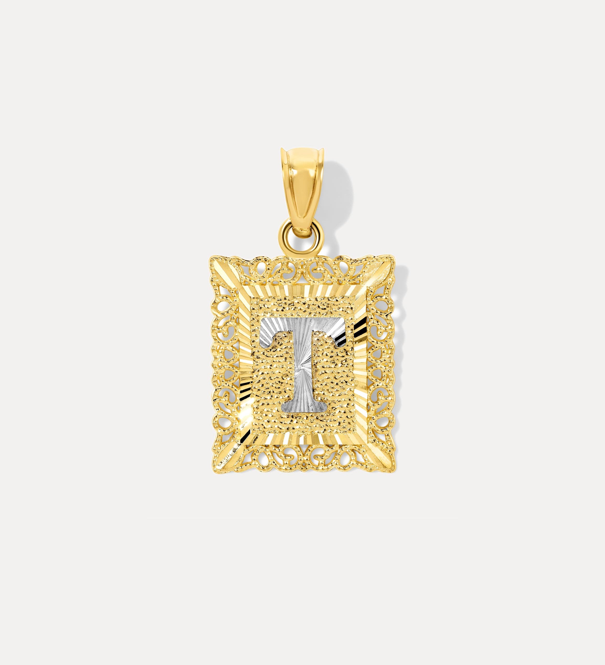 Framed Initial Pendant