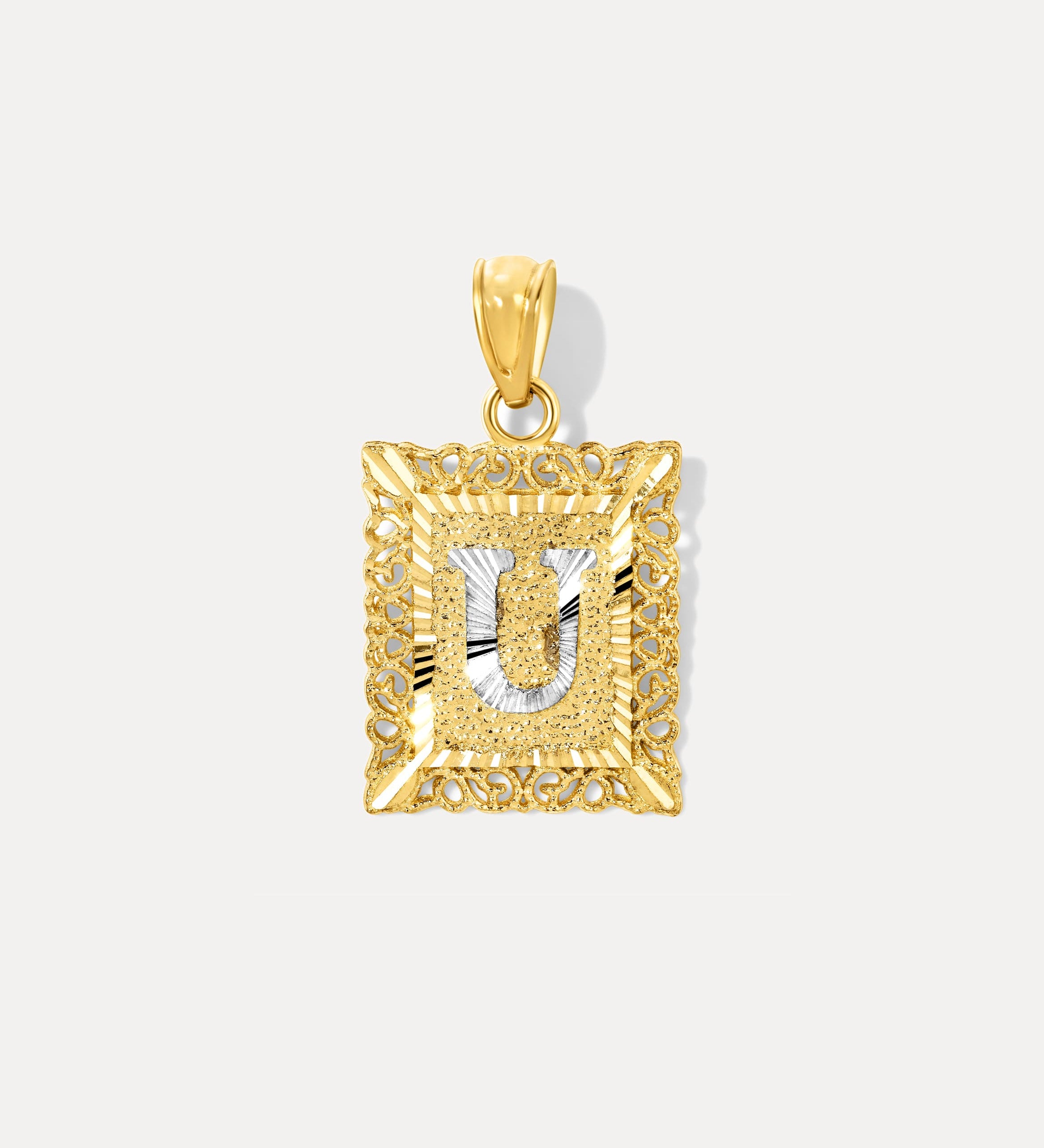 Framed Initial Pendant