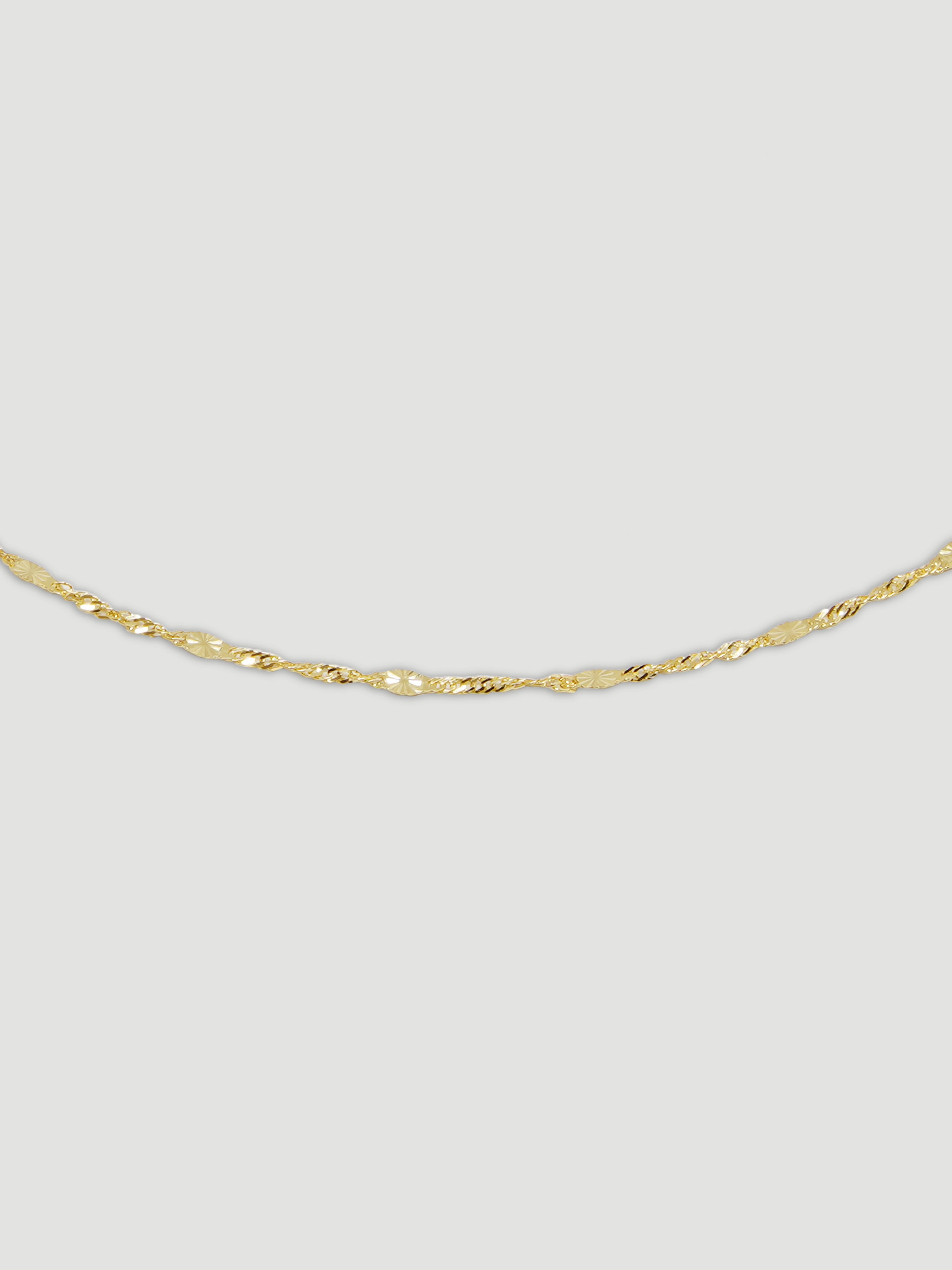 2.75mm 14K Yellow Gold Hollow Singapore Chain Necklace - The Black Bow  Jewelry Company