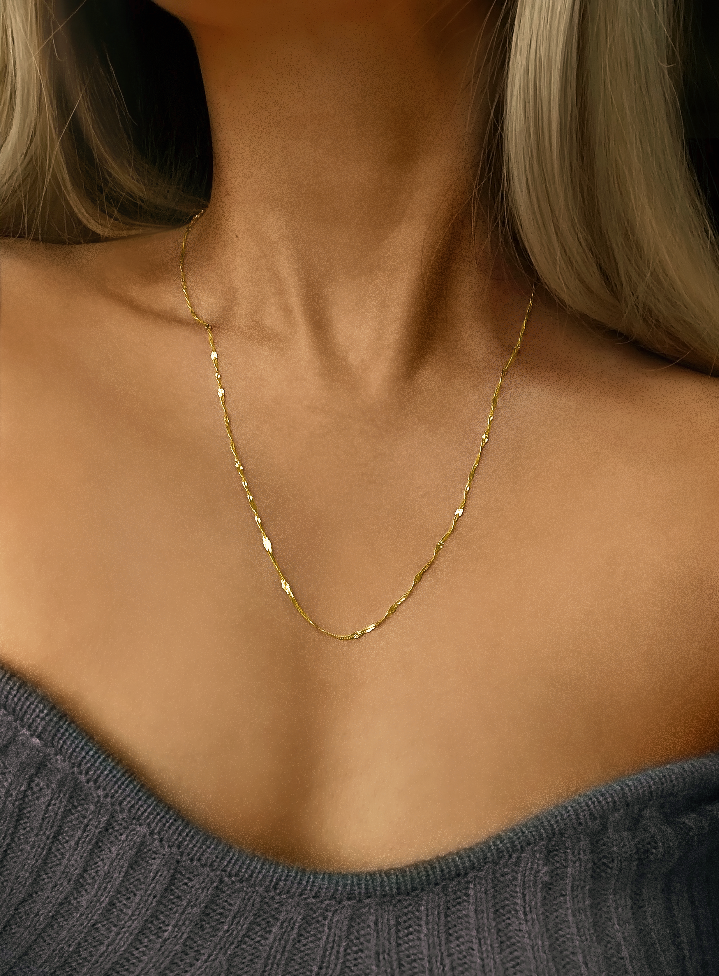 SISGEM Solid 18K Gold Chains Necklace, 1.2MM Thick India | Ubuy